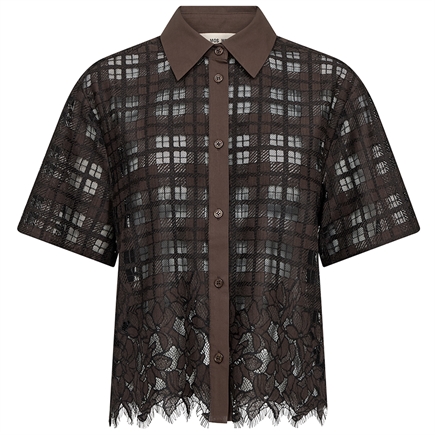Mos Mosh Lia SS Lace Skjorte