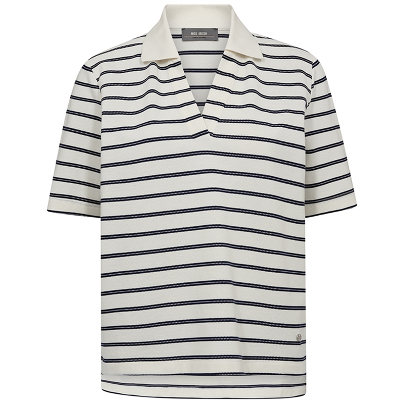 Mos Mosh Milena SS Stripe Polo T-shirt
