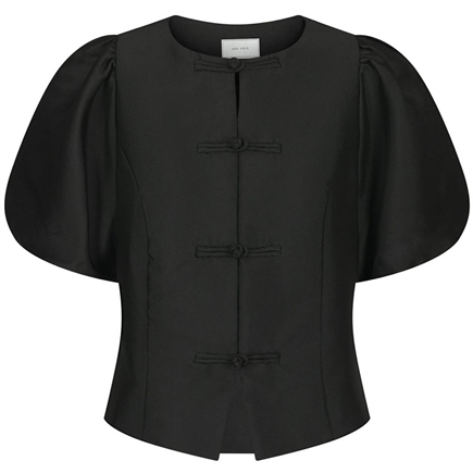 Neo Noir Anela Mandarin Dull Satin Bluse