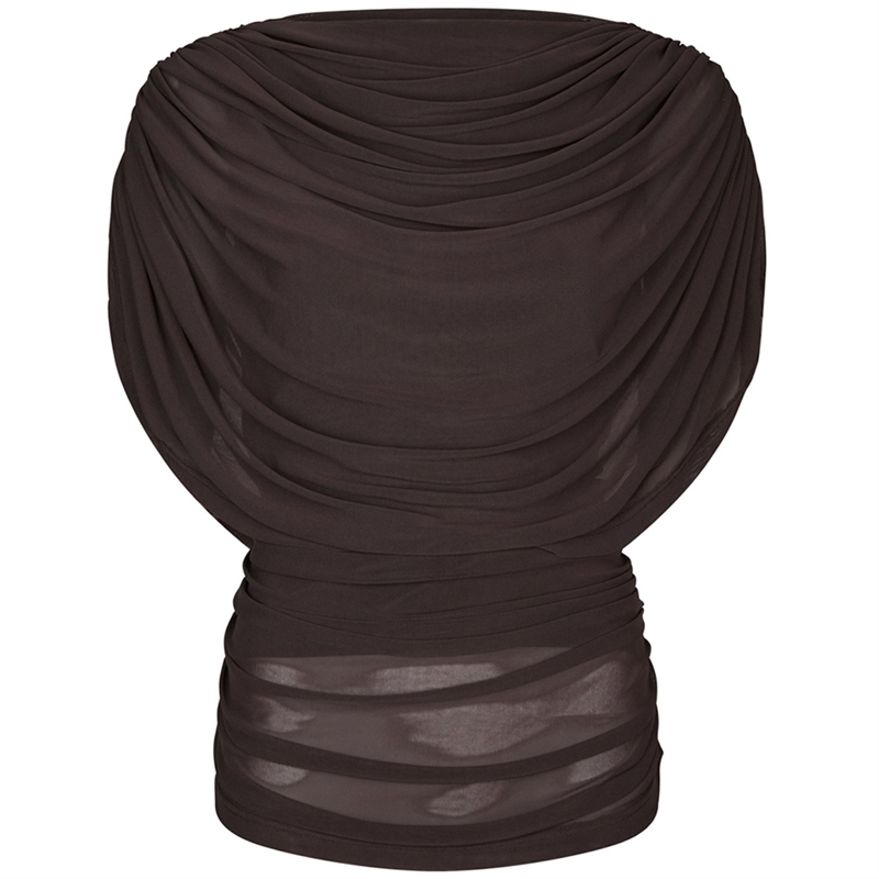 Neo Noir Cottuna Drapy Mesh Top