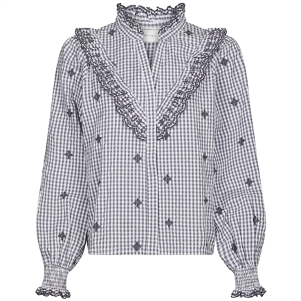 Neo Noir Degas Check Bluse