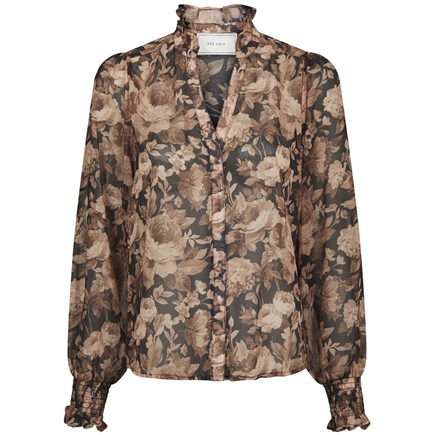 Neo Noir Delsie Vintage Flower Skjorte