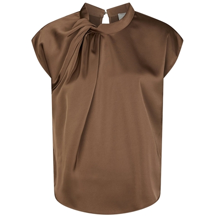 Neo Noir Fleur Drapy Satin Bluse