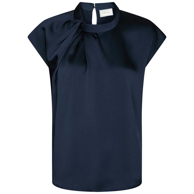 Neo Noir Fleur Drapy Satin Bluse