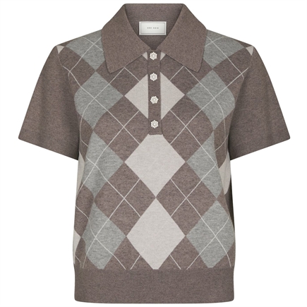 Neo Noir Gia Check Strikbluse