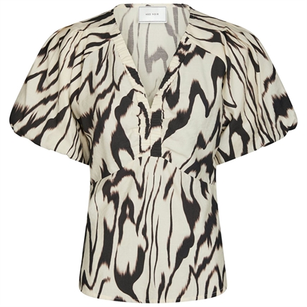 Neo Noir Irina Graphic Zag Bluse