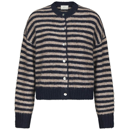 Neo Noir Isana Stripe Fluffy Knit Cardigan