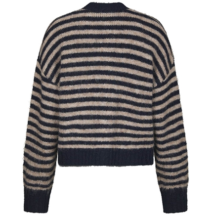 Neo Noir Isana Stripe Fluffy Knit Cardigan
