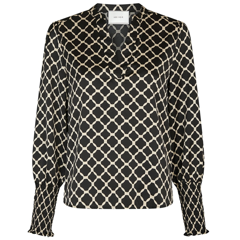 Neo Noir Landa Tile Print Bluse