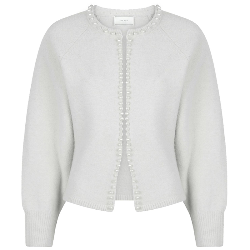 Thellis Ls Knit Cardigan Light Grey Melange main image 1