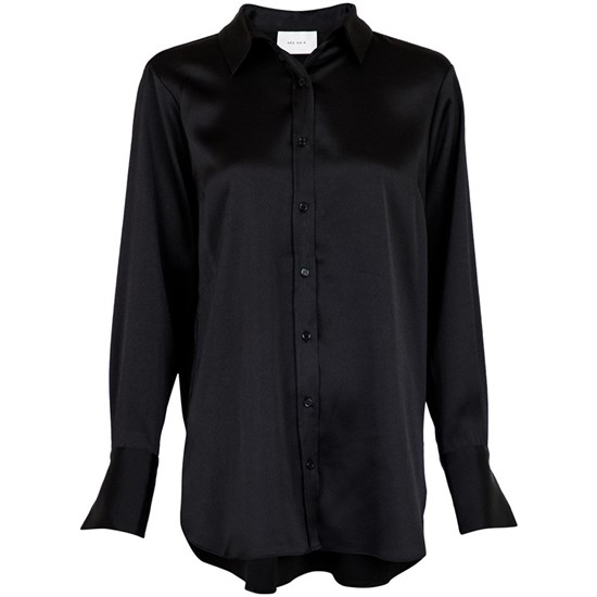 Neo Noir Margit Crepe Satin Skjorte