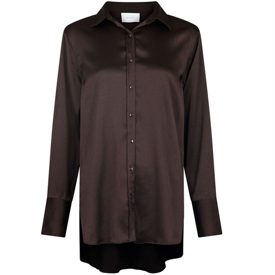 Neo Noir Margit Crepe Satin Skjorte