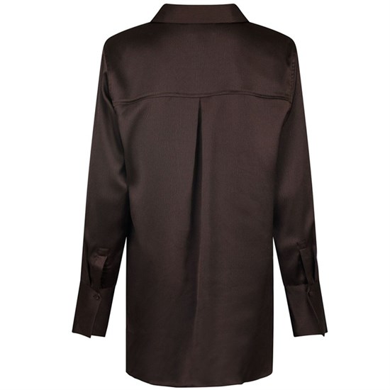 Neo Noir Margit Crepe Satin Skjorte
