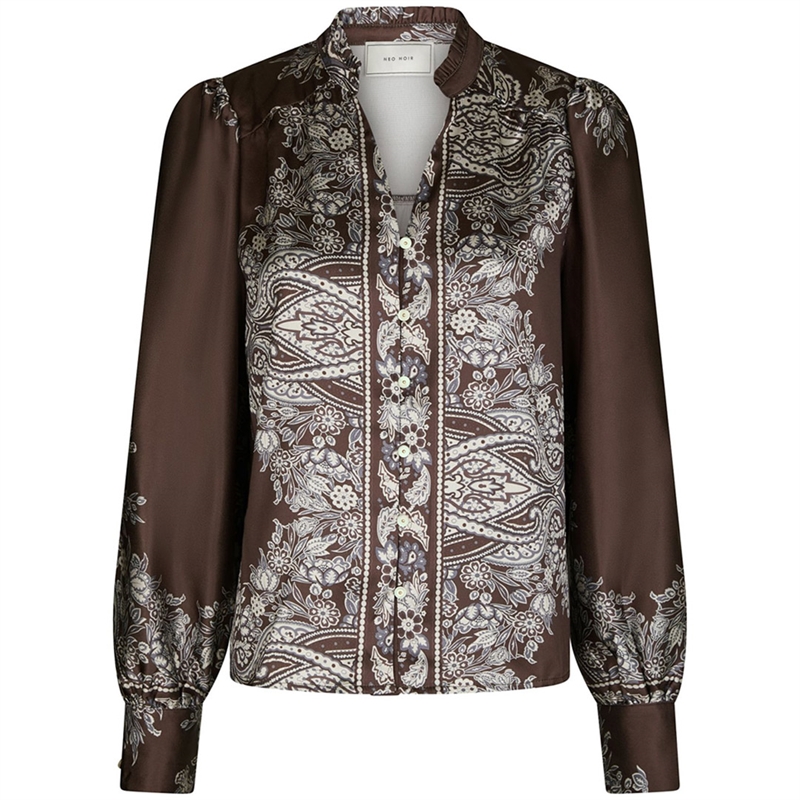 Neo Noir Massima Paisley Border Bluse