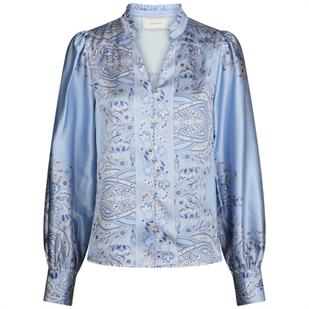 Neo Noir Massima Paisley Border Bluse