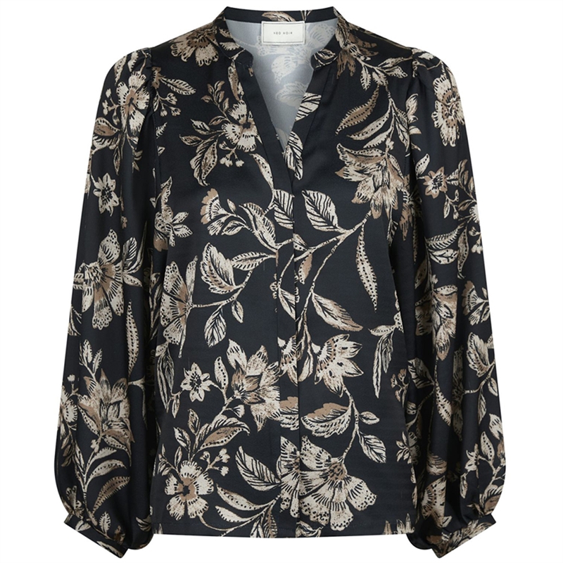 Neo Noir Nani Canvas Flower Bluse