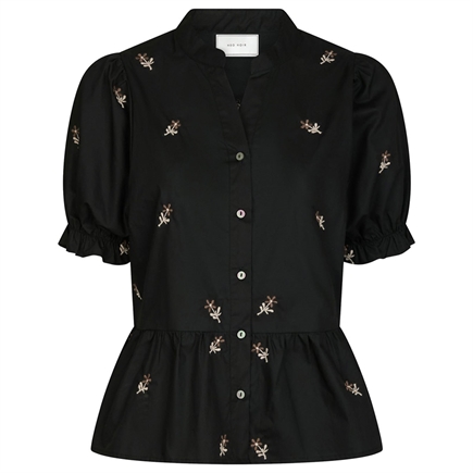 Neo Noir Savy Flower Emb Bluse
