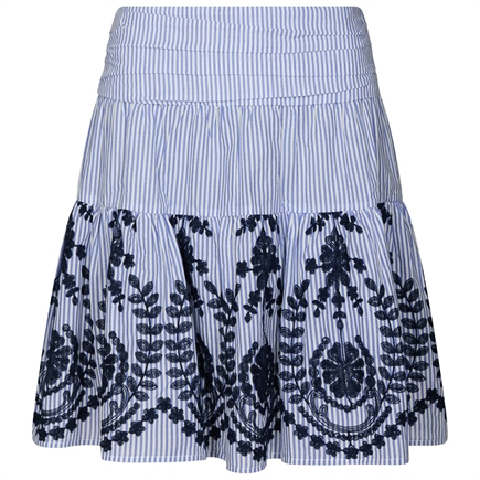 Neo Noir Tarrow Stripe Embroidery Nederdel