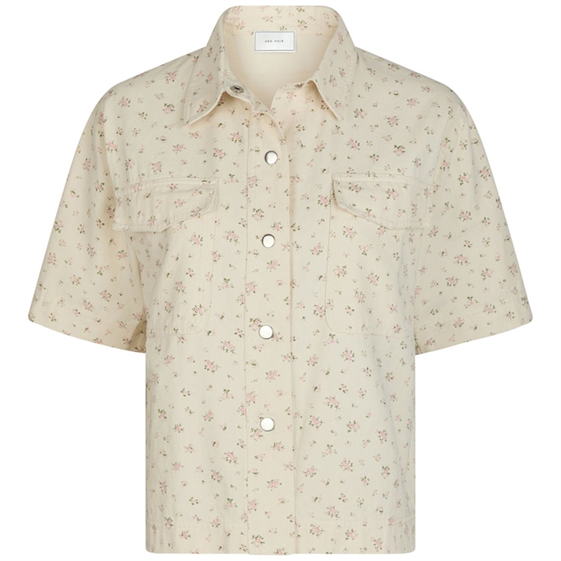 Neo Noir Tiki Floral Denimskjorte