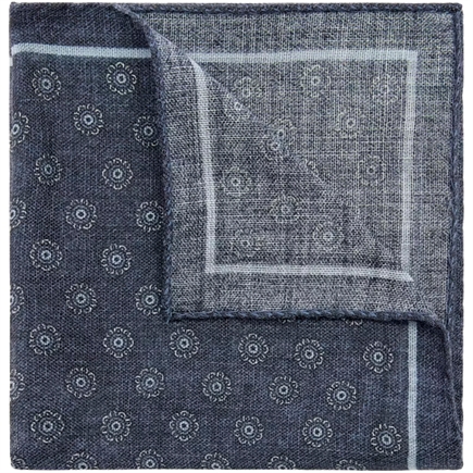 Oscar Jacobson Floral Pattern Wool Tørklæde