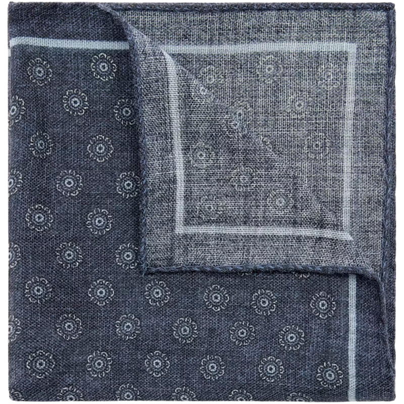 Oscar Jacobson Floral Pattern Wool Tørklæde