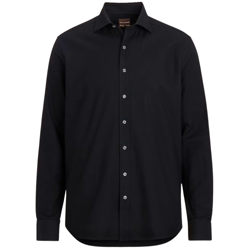 Oscar Jacobson Reg Fit Brushed Flannel Skjorte