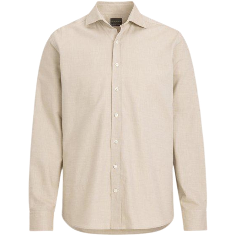 Oscar Jacobson Reg Fit Brushed Flannel Skjorte