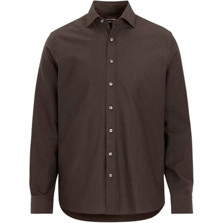 Oscar Jacobson Reg Fit Brushed Flannel Skjorte