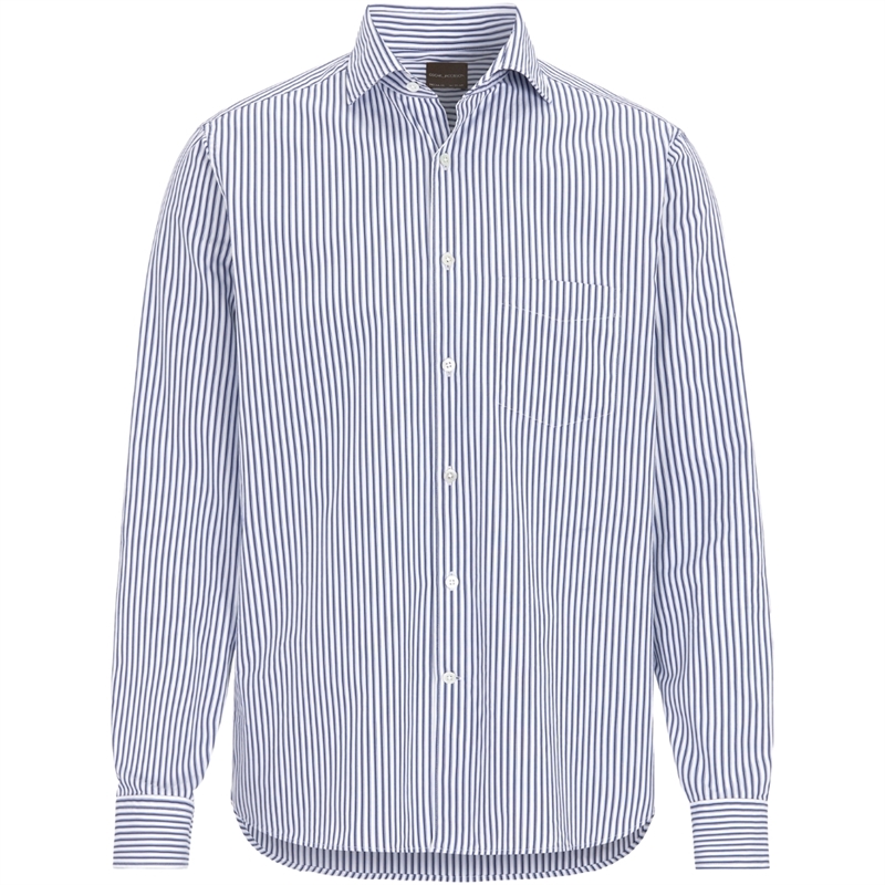 Oscar Jacobson Reg Fit Wide Spread Washed Stripe Skjorte