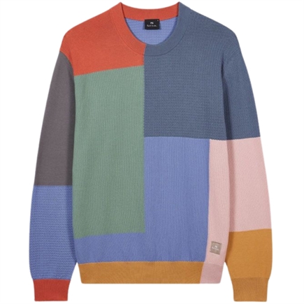 Paul Smith Colour-Block Textured-Cotton Sweater