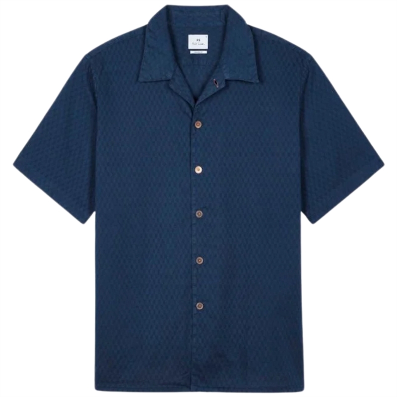Paul Smith Dobby-Cotton Short-Sleeve Skjorte