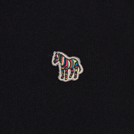 Paul Smith Half-Zip Zebra Logo Sweater