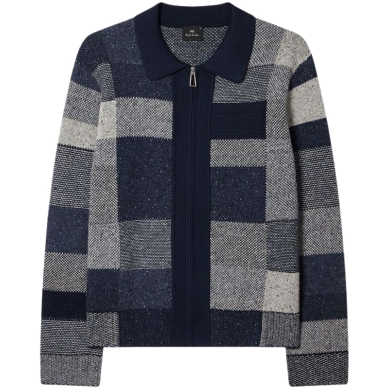 Paul Smith Patchwork Zip-Through Cardigan
