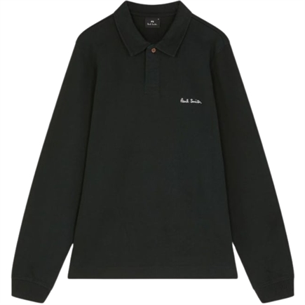 Paul Smith Cotton Logo Long-Sleeve Rugby Skjorte