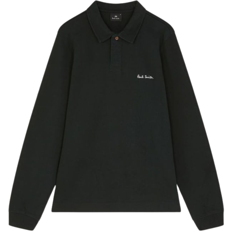 Paul Smith Cotton Logo Long-Sleeve Rugby Skjorte