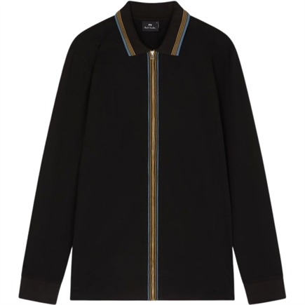 Paul Smith Tipping Full-Zip LS Polo T-shirt