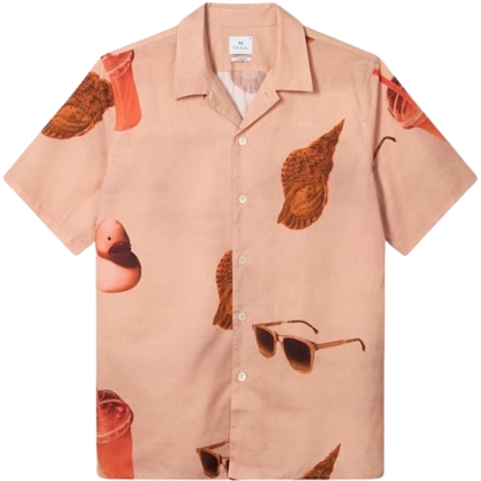 Paul Smith Sunbleached Snaps Poplin Skjorte