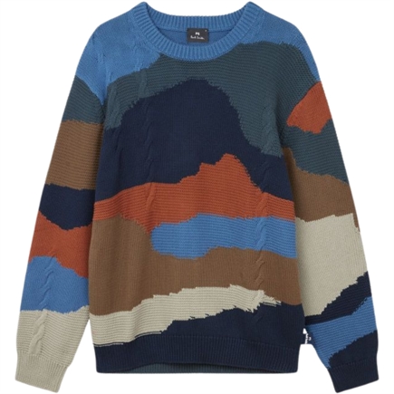 Paul Smith Mountains Intarsia Cotton Sweater Strik