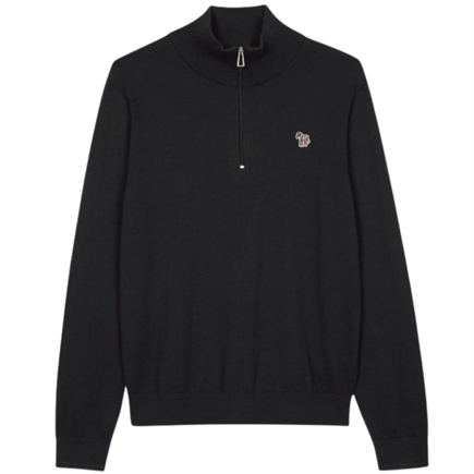 Paul Smith Half-Zip Zebra Logo Sweater