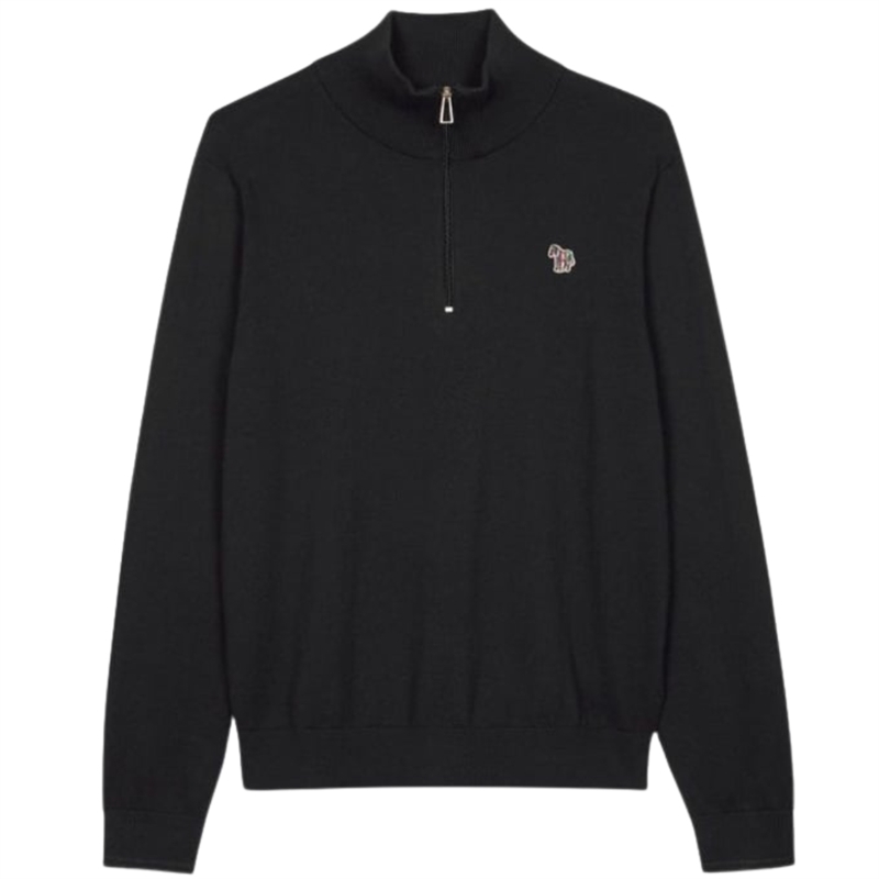 Paul Smith Half-Zip Zebra Logo Sweater