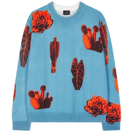 Paul Smith Photographic Cactus Print Striktrøje