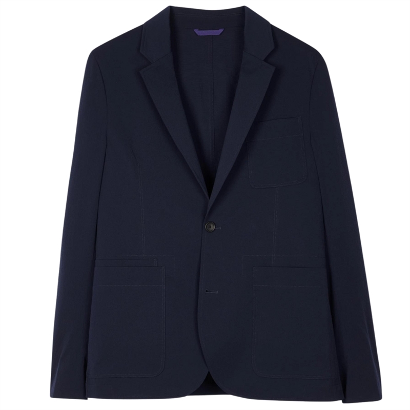 Paul Smith Seersucker Unlined Patch-Pocket Blazer