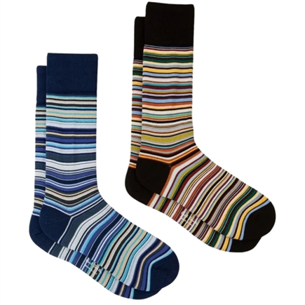 Paul Smith 2-Pack Signatur Stripe Strømper