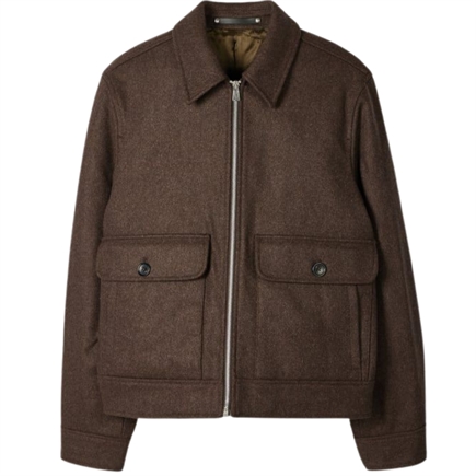 Paul Smith Wool-Blend Cropped Patch-Pocket Jakke