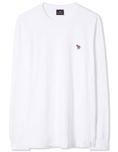 Paul Smith Zebra Logo Long Sleeve Bluse - White | Coaststore