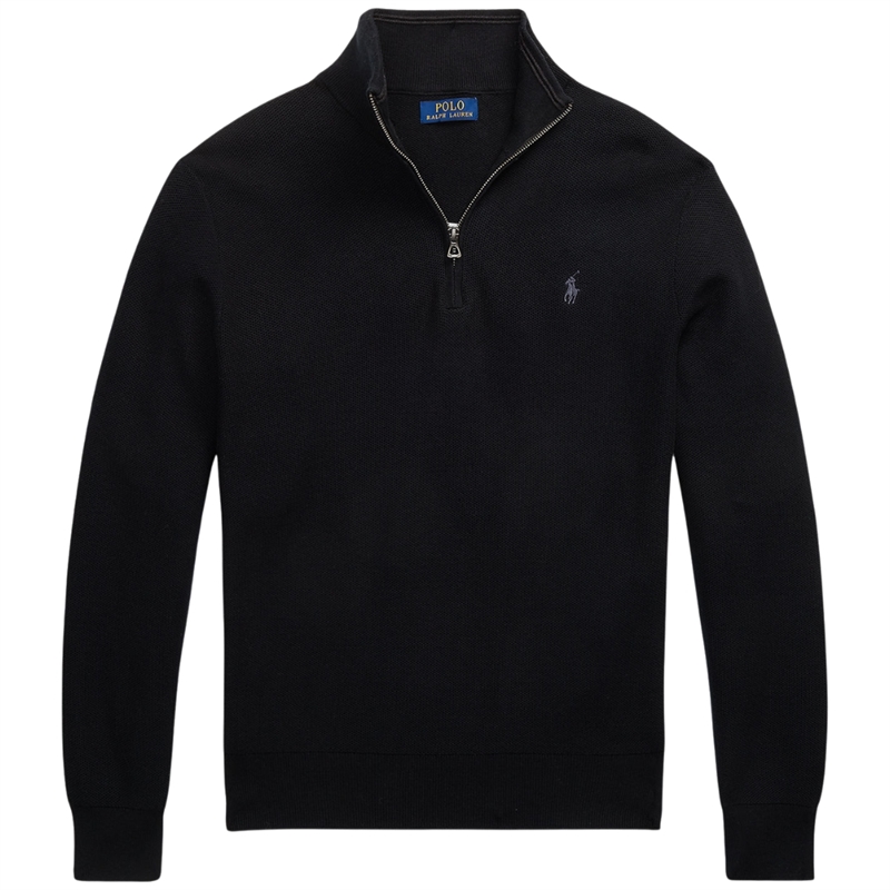 Polo Ralph Lauren Mesh Knit Cotton Quarter Zip Sweatshirt