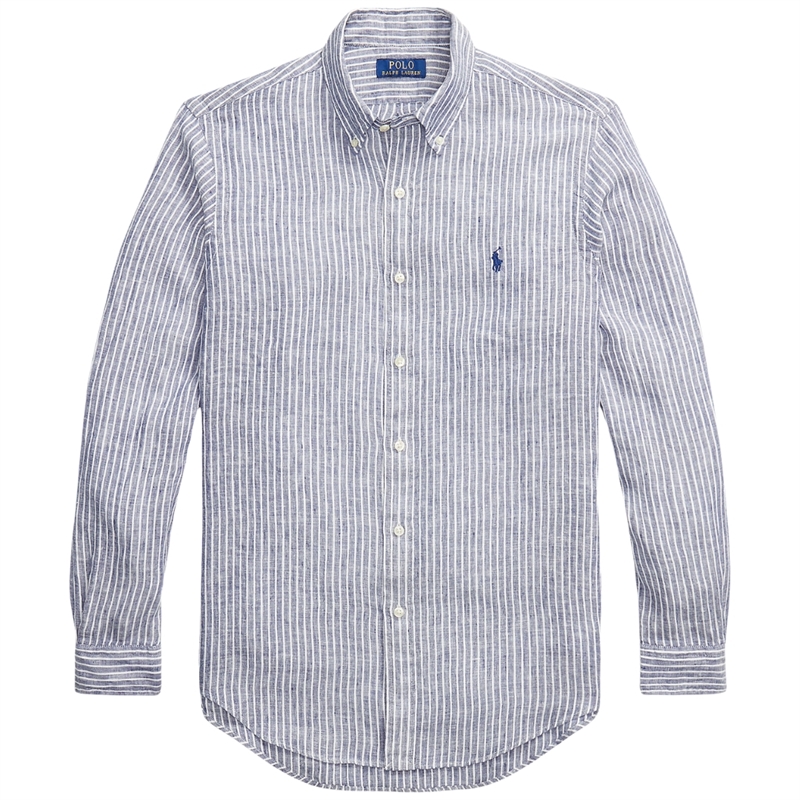 Polo Ralph Lauren Custom Fit Striped Linen Skjorte