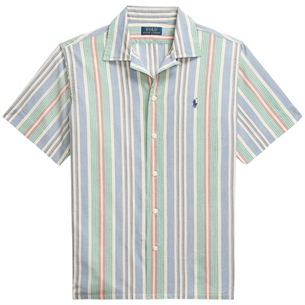 Polo Ralph Lauren Classic Fit Striped Chambray Camp Skjorte