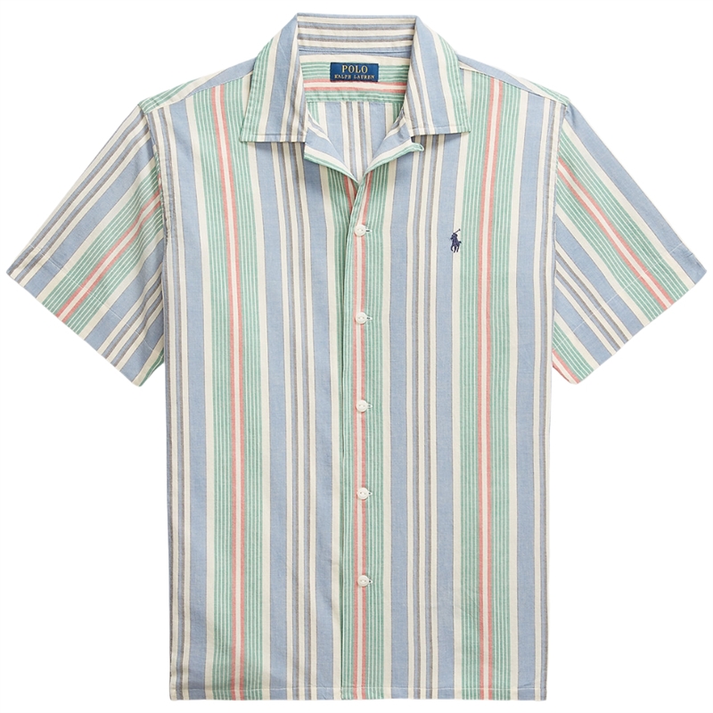 Polo Ralph Lauren Classic Fit Striped Chambray Camp Skjorte