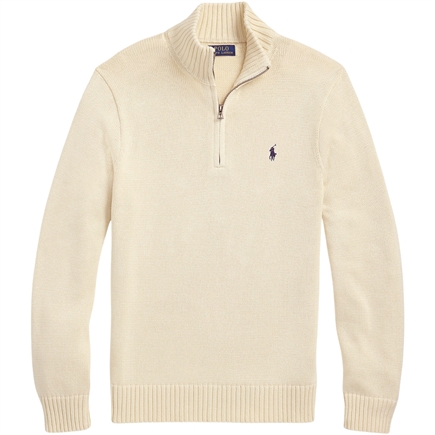 Polo Ralph Lauren Cotton Quarter-Zip Mockneck Sweater Strik